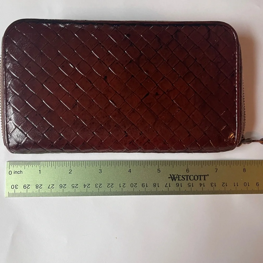SOLD ❌ Bottega Veneta long wallet repainted rustic project leather brown - Picture 12 of 13